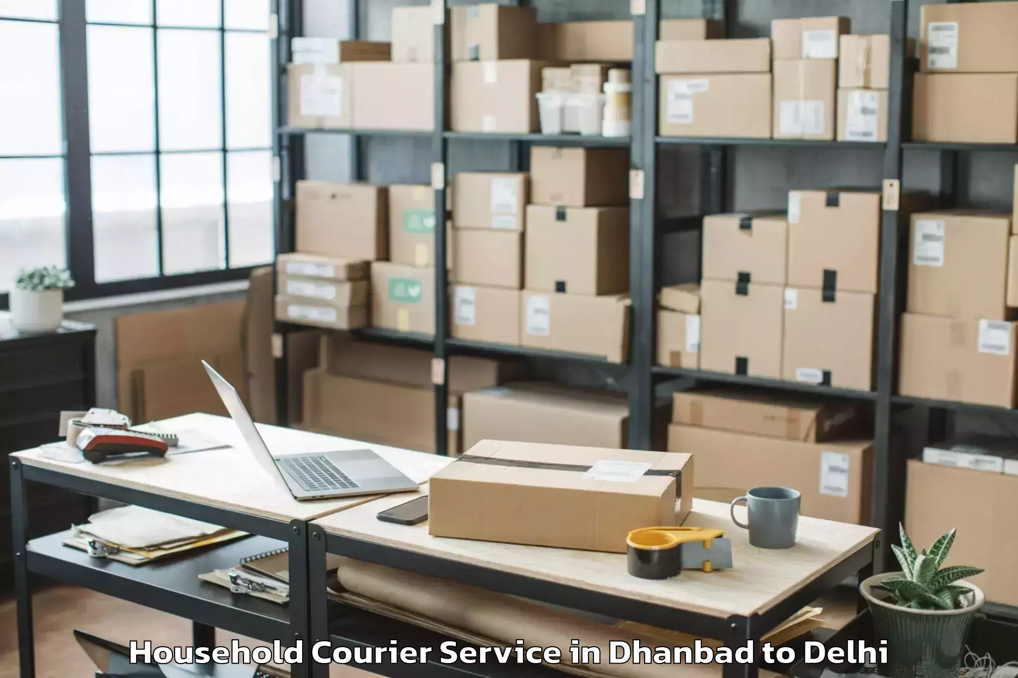 Dhanbad to Unity One Mall Janakpuri Household Courier Booking